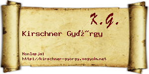 Kirschner György névjegykártya